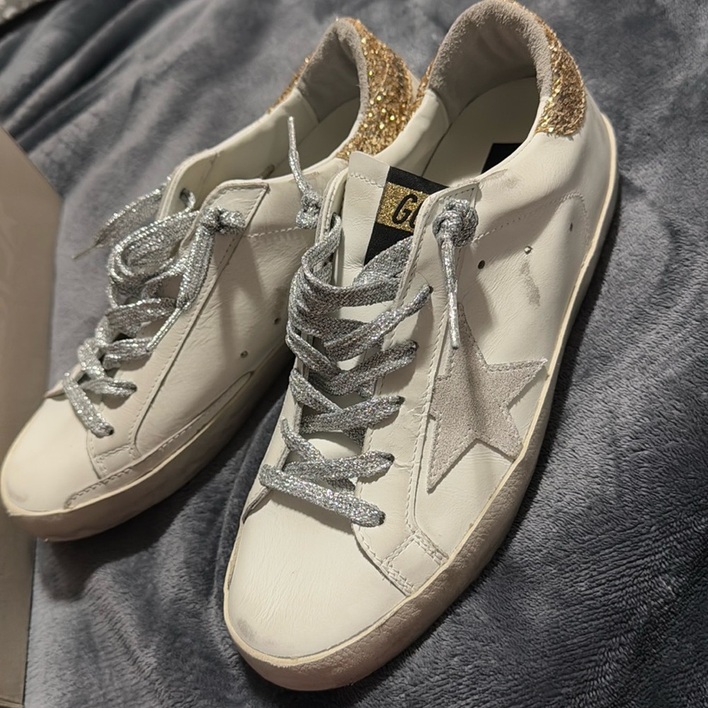 Golden goose superstar mix metallic women’s sneaker size 38 eu